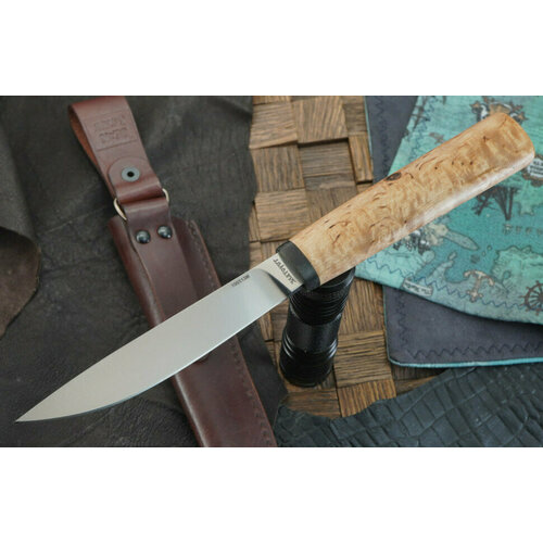 Туристический нож АиР Якут, рукоять карельская береза, сталь 100Х13м