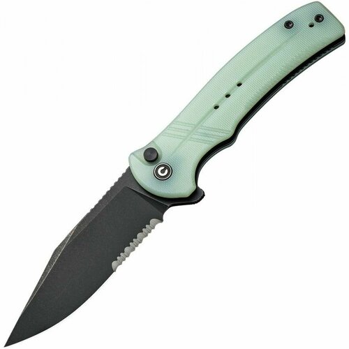 Нож складной Civivi C20038E-3 Cogent, Black Stonewashed 14C28N Part Serrated Blade, Natural G10 Handle складной нож civivi baklash сталь black 9cr18mov g10