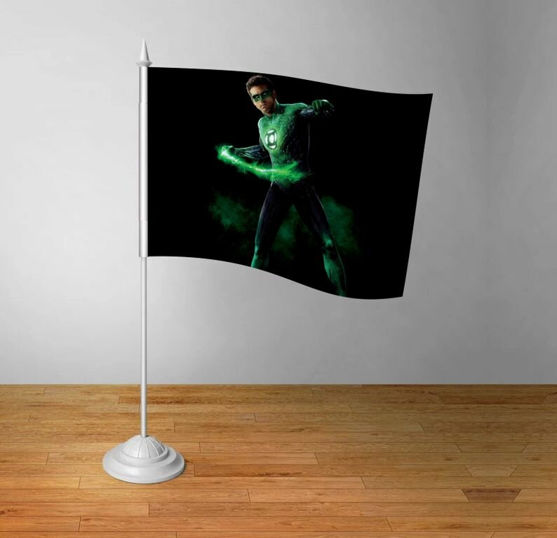 фото Флажок настольный Зелёный фонарь, Green Lantern №7
