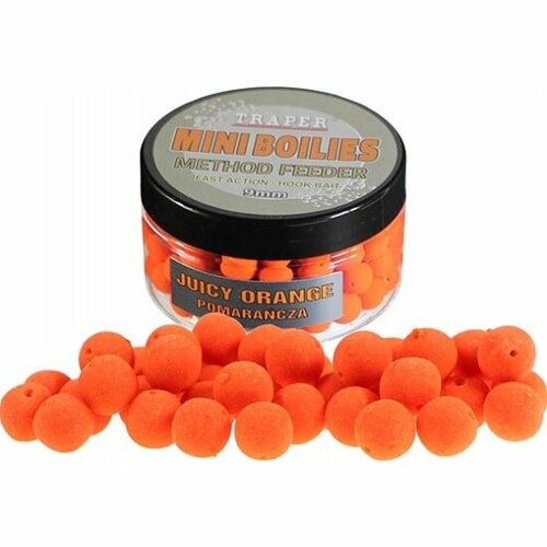 Бойлы тонущие Traper Mini Boilies Method Feeder Pomarancza 9 мм / 50 гр (Апельсин) 95 шт бойлы тонущие traper mini boilies method feeder banan 9 мм 50 гр банан 95 шт