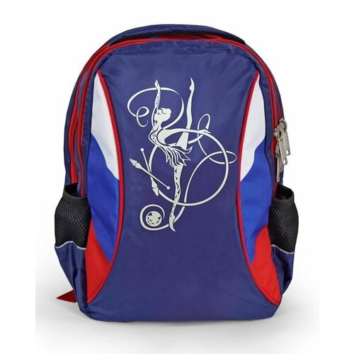 Рюкзак для гимнастики (ткань п/э, синий/красный/белый) 216 M RU-001