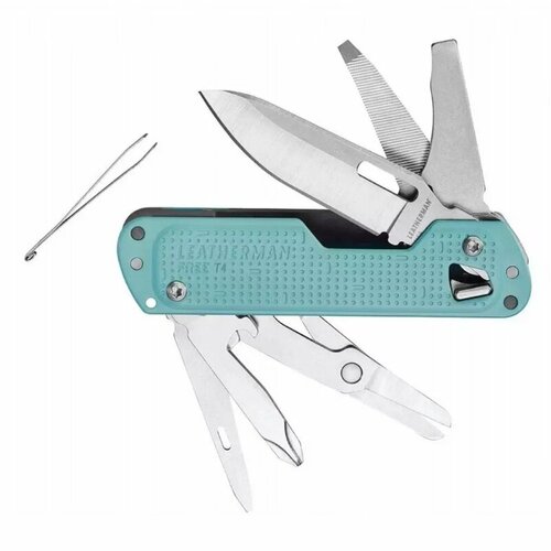 Мультитул Leatherman Free T4, 12 функций, бирюзовый (832867)