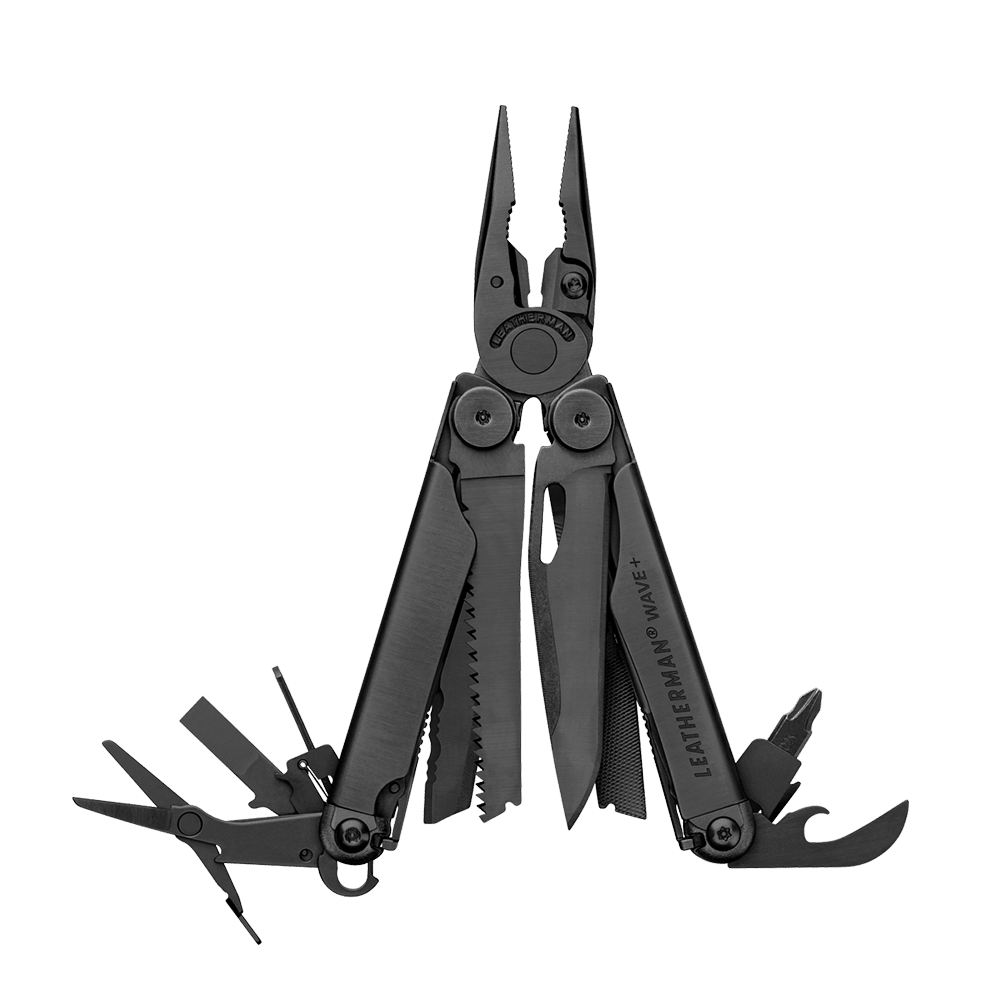 Мультитул Leatherman Wave Plus Black, 17 функций, нейлоновый чехол