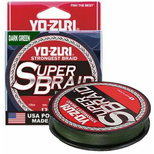 Шнур плетеный Yo-Zuri PE SUPERBRAID 150YDS Dark Green 40Lbs (0.32mm)