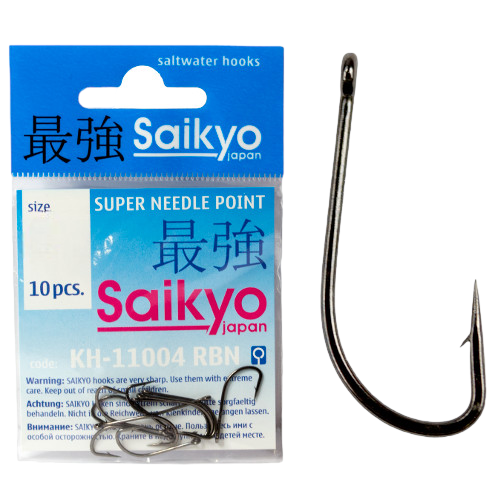 фото Крючок misago crystal ring 11004 №12 10 шт 0.50, чёрный никель, корея