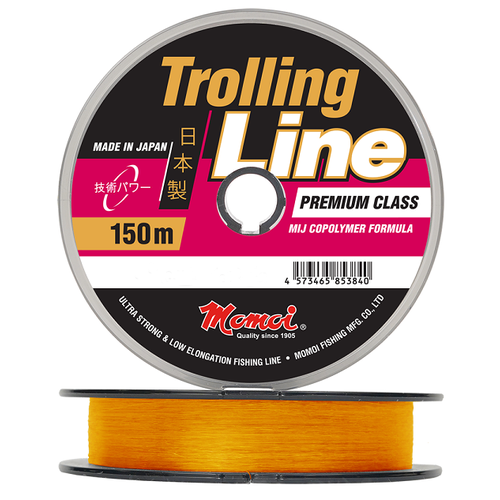 фото Леска momoi fishing "trolling line", 0,37 мм, 13,0 кг, 150 м, оранжевая