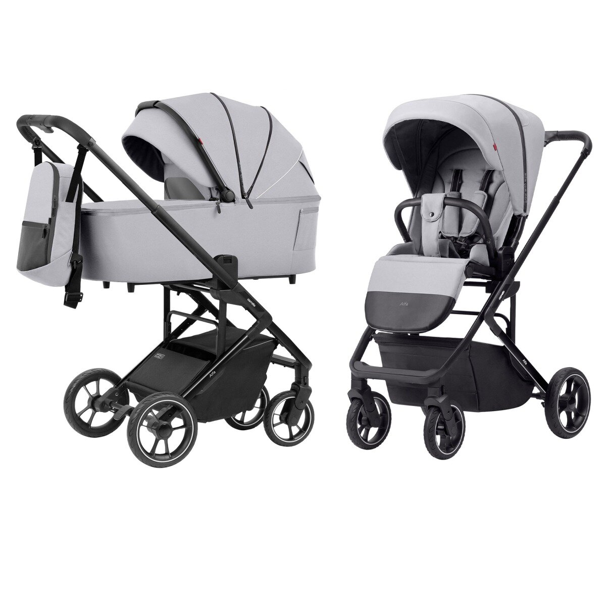 Коляска 2в1 Carrello Alfa CRL-6507, Feather Grey