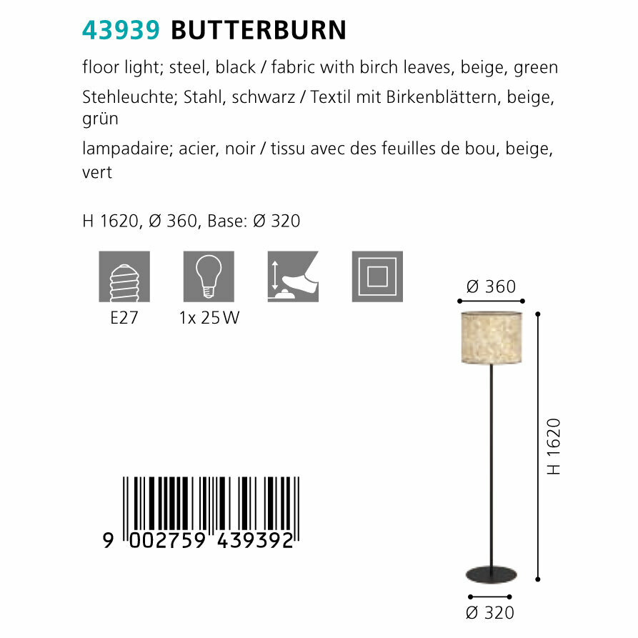 Торшер Eglo Butterburn / - фото №5