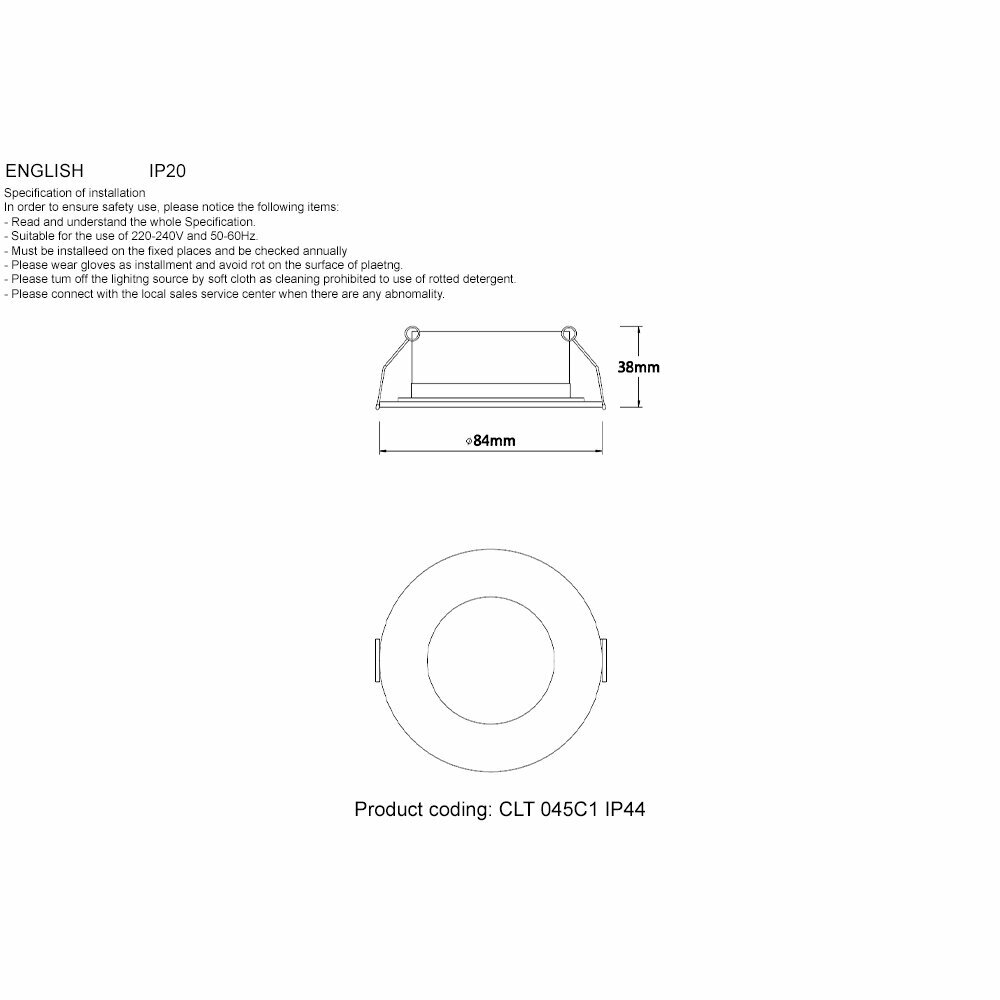 Встраиваемый светильник Crystal Lux CLT 045C1 WH IP44 - фотография № 3