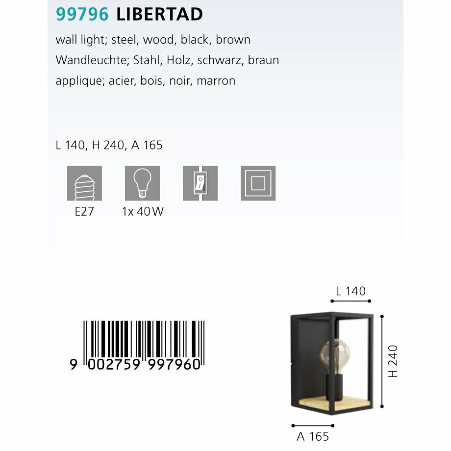 Бра Eglo LIBERTAD 99796 - фото №7