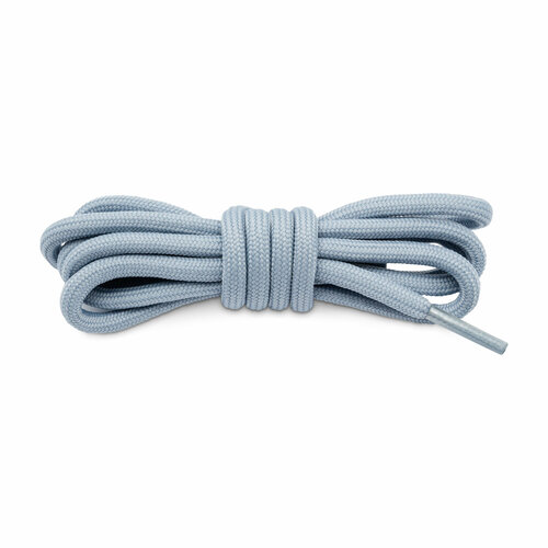 Круглые плетеные шнурки 120см - пастельный синий