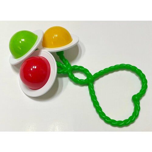 Погремушка букетик на зеленой ручке