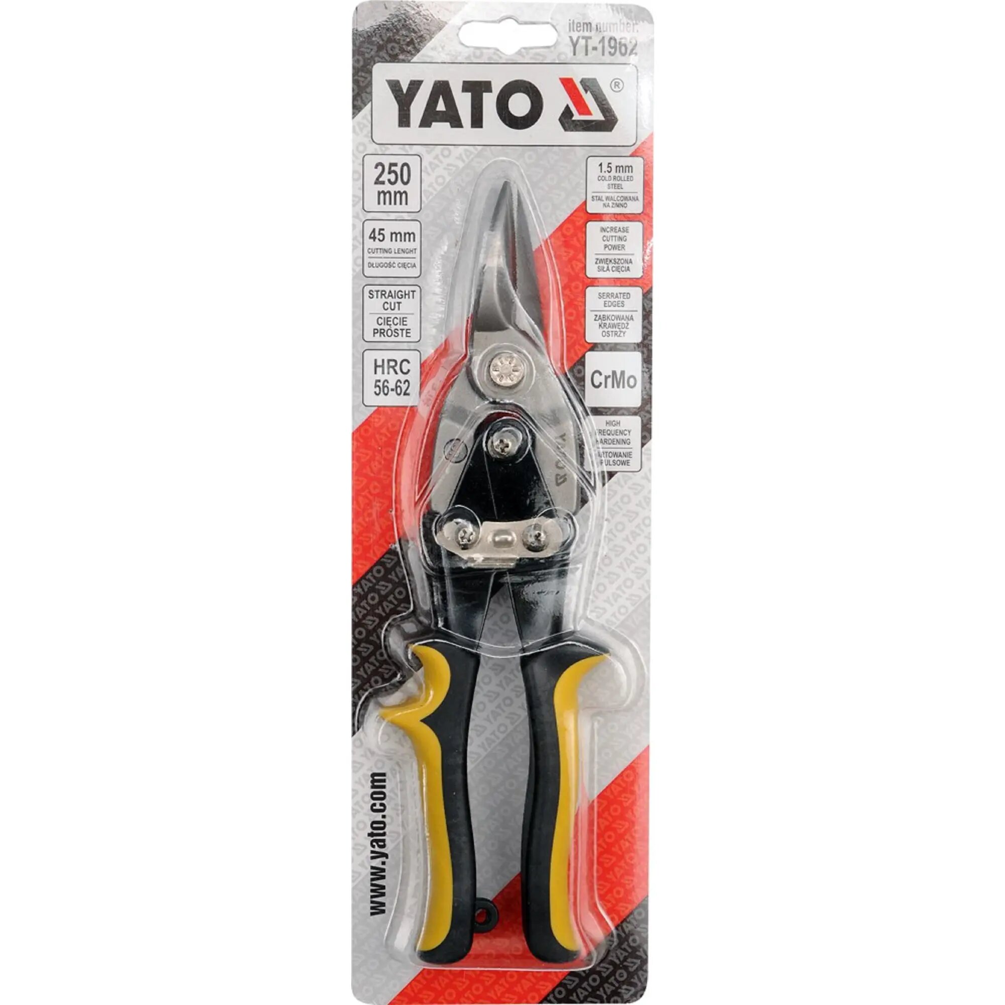 Прямые ножницы по металлу YATO - фото №5