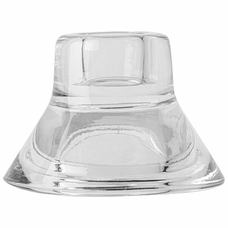 Подсвечник стеклянный для чайной и столовой свечи, размер 8.1*3.8*5.3 см