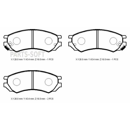 MTP GROUP CD1084M A252WK KEBONO колодка дисковая 252/440/D1084/D1162/D1184/D1197/PN2188/PN2359 4106070N86/D106M51E87/AY040NS006 F