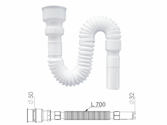 Сифон для писсуара гофрированный AV Engineering (AVE129789)