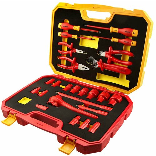 Набор диэлектрических инструментов в пластиковом кейсе WOKIN, 25 предметов {569925}