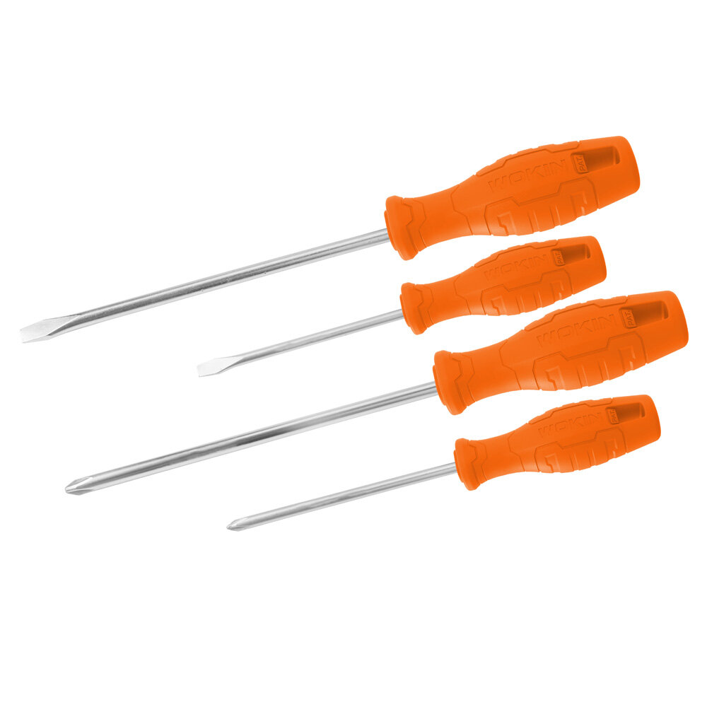 фото Набор отверток WOKIN, 4 шт, SL5.5х100, SL6.5х150, PH1х100, PH2х150 {202604}