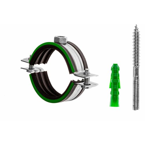 Комплект MAYER сантех. хомут со шпилькой 10x100 и дюбелем д/труб Ф200 (195-205 мм), гайка М10 14 2000 1/142000100