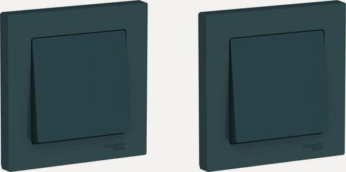 Изображение товара Выключатель Systeme Electric AtlasDesign одноклавишный изумруд (комплект из 2 шт)
