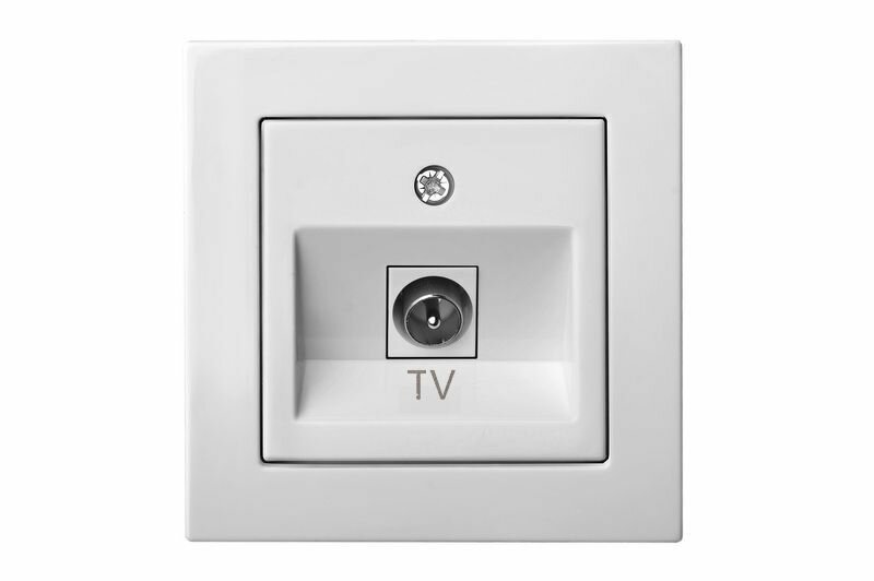 розетка TV LIREGUS Epsilon, белый - фото №1