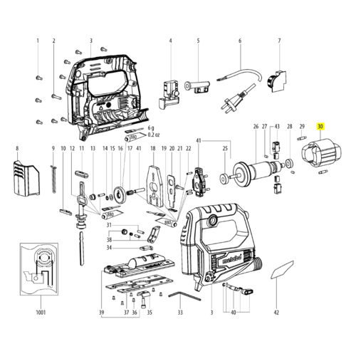 Статор STEB 65 Quick METABO 311012440 лобзик metabo steb 65 quick 450 вт