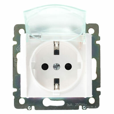 фото Розетка 1м с заземлением крышка IP44 SUNO Legrand