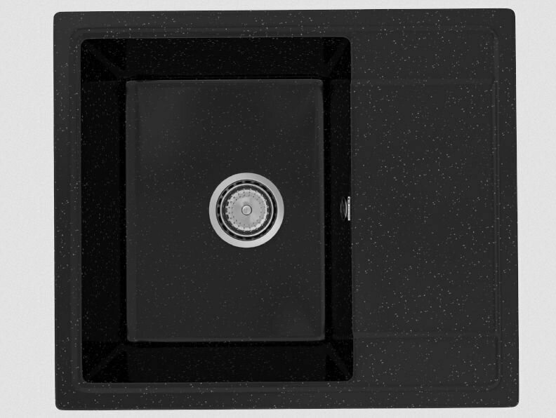 фото Кухонная мойка из искусственного камня Practik PR-M 575-004 Черный оникс