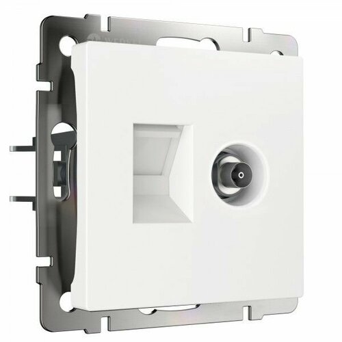 фото Werkel розетка тв+ethernet rj-45 6 cat.(белый) w1181301