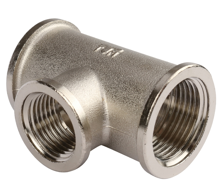 фото Тройник Tiemme 1500180 ВВ никелированный 1х1/2х1