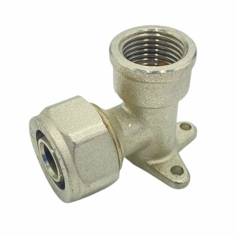 фото Соединение угловое с креплением для металлополимерных труб 20х1/2" вн/р (soeduglkrep2012vnGF)