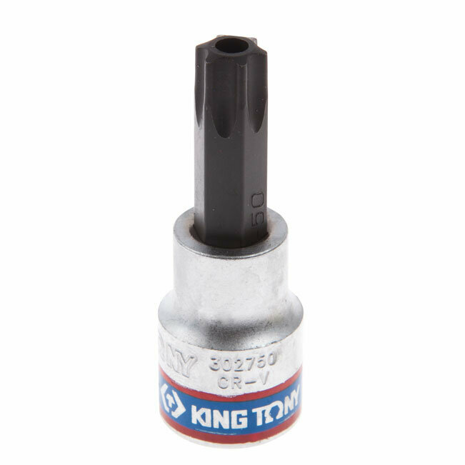 Насадка (бита) торцевая 3/8" TORX T50 L = 50 мм с отверстием KING TONY 302750