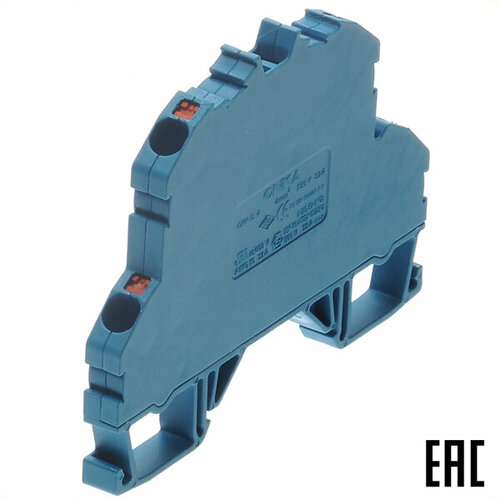 Клемма OPK-C 4 1795 двухуровневая пружинная синяя 4мм2 32А 750В ширина 6,7мм ONKA (3 шт. в комплекте)