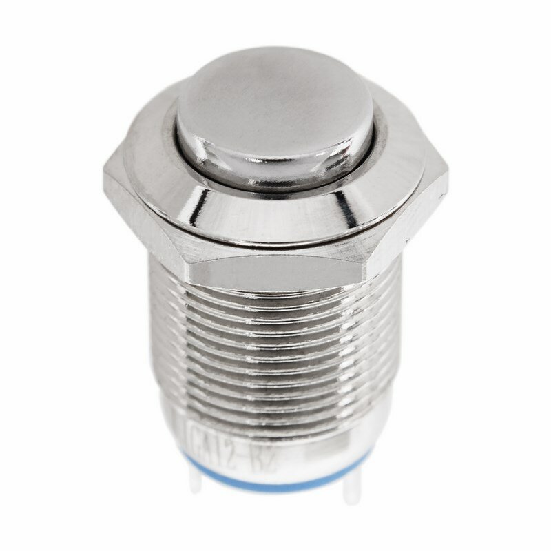 фото Кнопка антивандальная Rexant (ON)-OFF Ø 12 (2с) выпуклая, без фиксации {36-3151} 1 шт