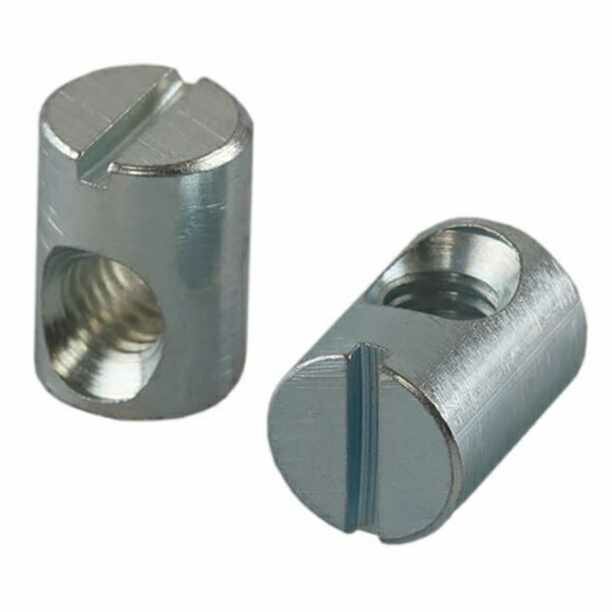 фото Гайка мебельная потайная с прямым шлицем 6х12,5 мм 2 шт (1 ед.)