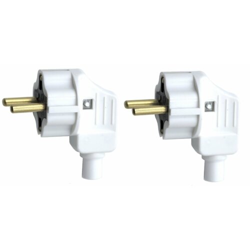 Вилка электрическая горс боковой вход с заземляющим контактом 2шт.