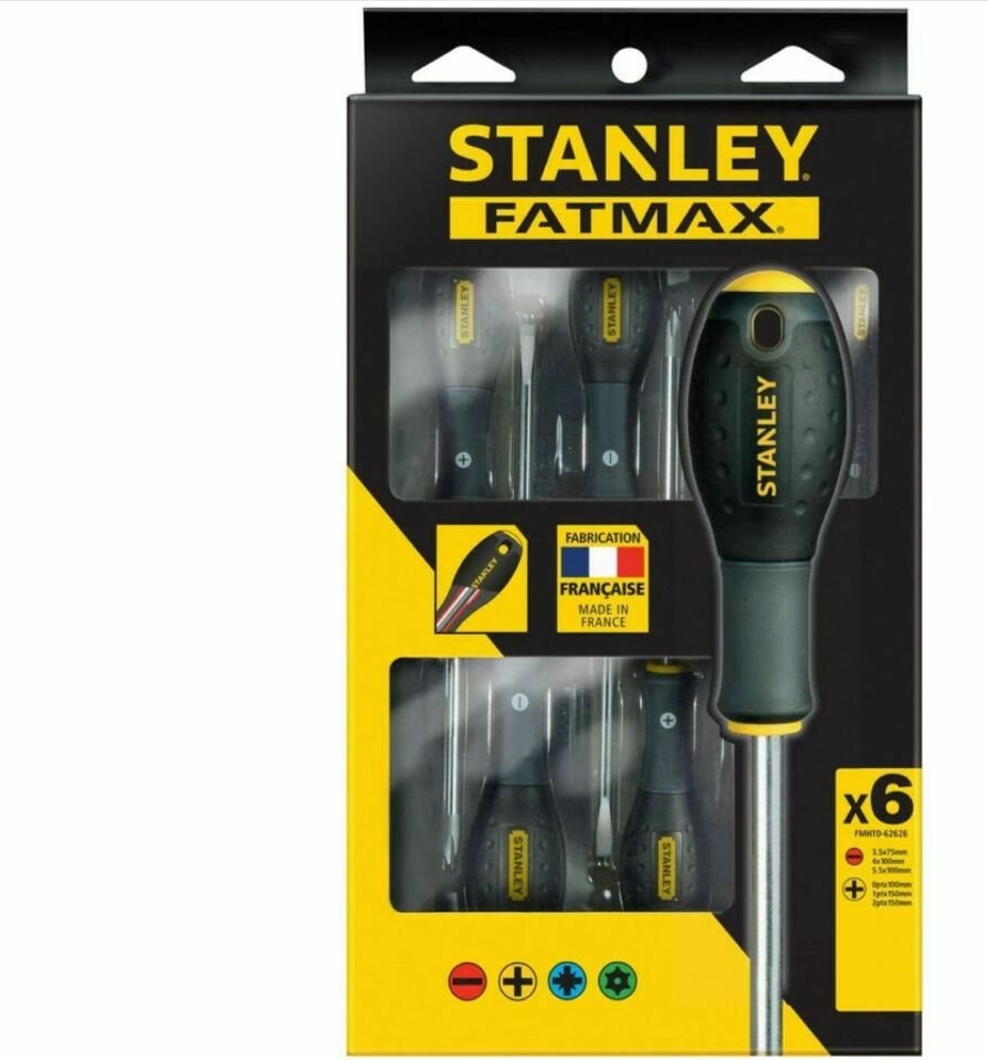 Набор отверток 6шт Stanley Fatmax FMHT0-62626