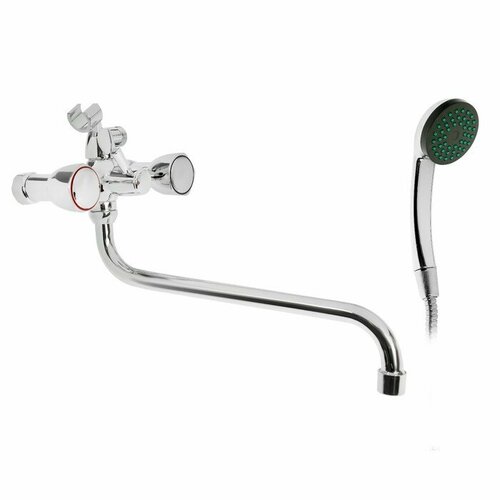 Смеситель для ванны СоюзКран 566-234 двухвентильный душевой набор излив 30см цинк хром 2942₽