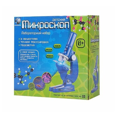 tongde игрушка на батарейках 8688j паровозик в коробке Микроскоп Tongde детский на батарейках, в коробке (1005583/2108С)