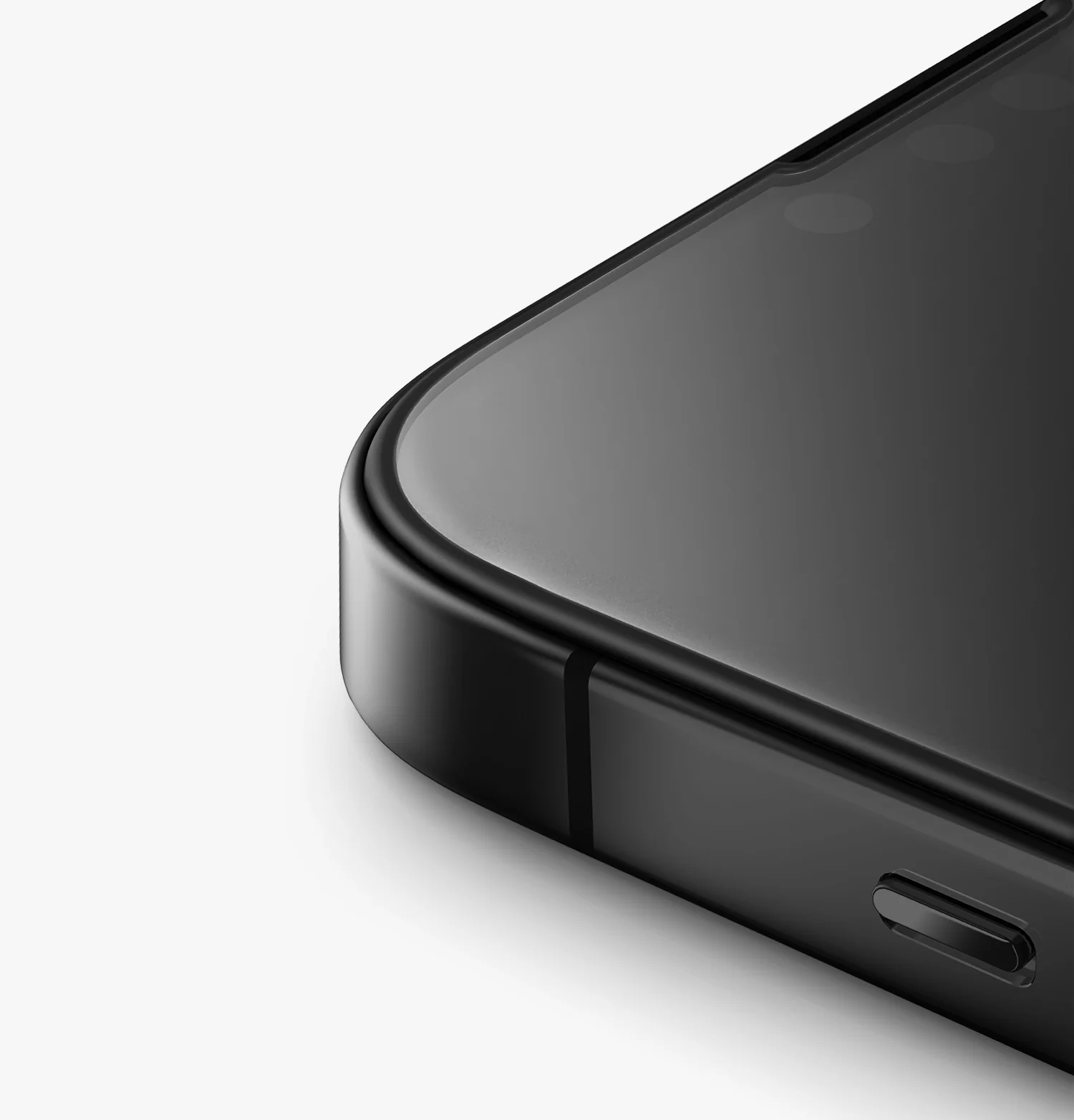 Защитное матовое стекло Uniq Optix Matte (+installer) для iPhone 16 Pro с черной рамкой — фото 1