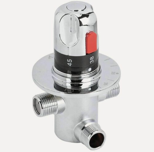 Изображение товара Термостатический трёхходовой магистральный смесительный клапан, с резьбой 1/2 наружная