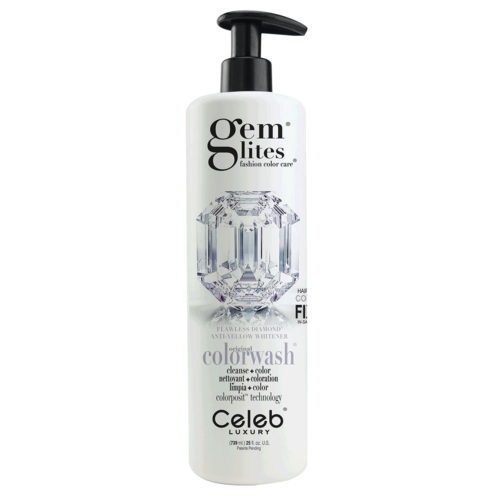 Celeb luxury Шампунь для яркости цвета Бриллиант Gem Lites Shampoo Flawless Diamond 739 мл celeb luxury шампунь для яркости цвета коньячный бриллиант gem lites shampoo brown diamond 244 мл