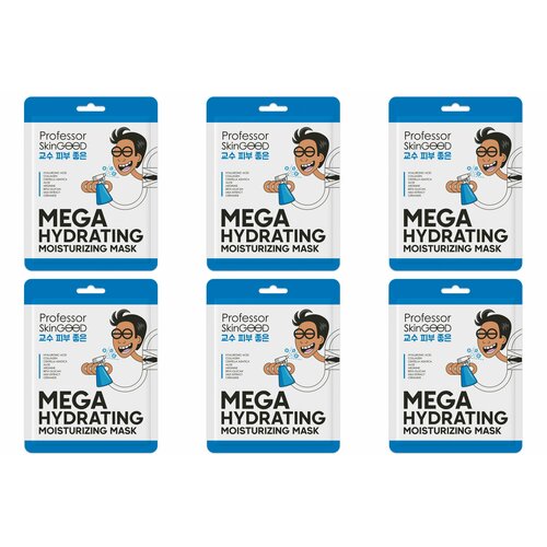 Professor SkinGOOD Увлажняющая маска Mega Hydrating Moisturizing Mask, 6шт. professor skingood увлажняющая маска mega hydrating moisturizing mask 1шт