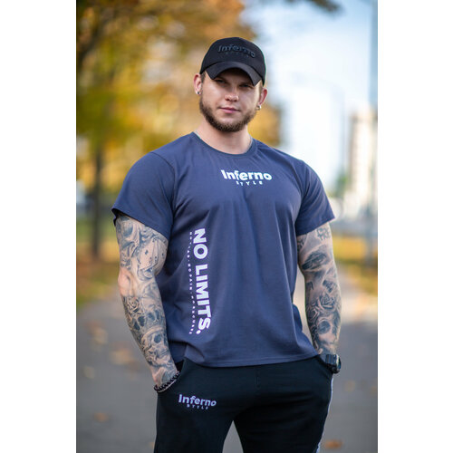 фото Футболка inferno style, размер m, серый