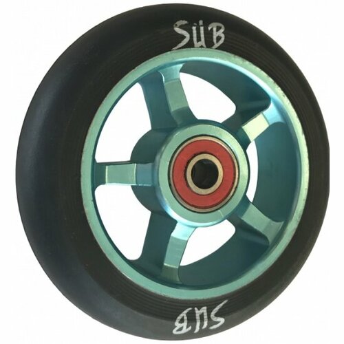 Колесо для трюкового самоката Sub Фрезерованный алюминий, подшипник ABEC9, 100мм, сине-черное, 00-180102