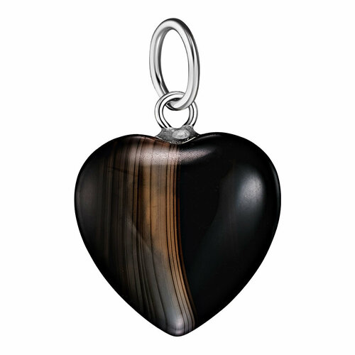 фото Серебряная подвеска сердце с агатом ювелирочка