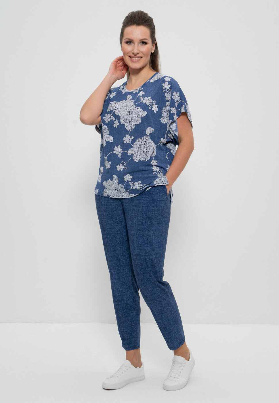 Костюм классический CLEO Базовая коллекция, размер 54, синий