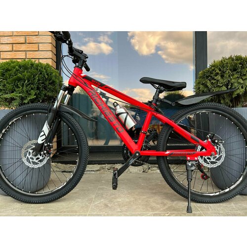 Велосипед RICHIESTO 24 Алюминиевая рама 14 Горный Для детей и подростков Спортивный Универсальный красный 2115000₽