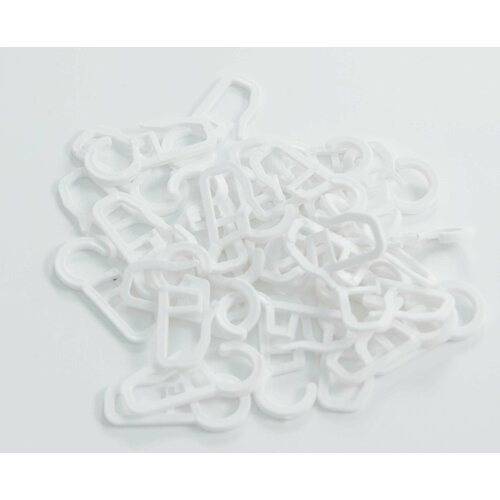 Крючки пластиковые для колец Белый (30 шт.) Белост