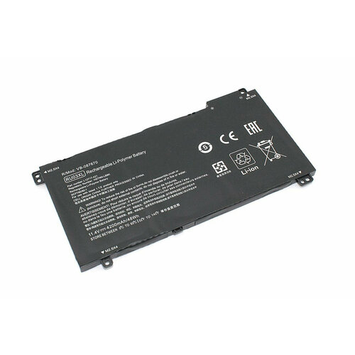 аккумулятор для hp probook x360 11 4v 4200mah p n ru03xl Аккумулятор OEM (совместимый с HSTNN-IB8P, RU03XL) для ноутбука HP ProBook x360 440 G1 11.4V 4200mAh черный